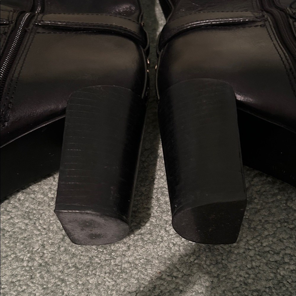 Tory Burch Daniella Leather High Black Riding Boots. 3.75” Heel. Size 10.5 - Picture 11 of 16